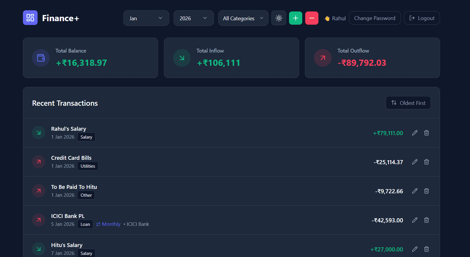 Finance+ | Personal Finance Manager