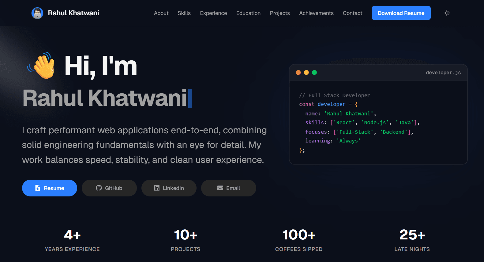 Personal Portfolio Website